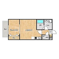 (仮称)ジーメゾン草加瀬崎 1階1LDKの間取り