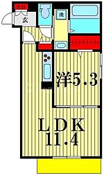 ポトシ 1階1LDKの間取り