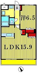 ア・ピアチェーレ 1LDKの間取図画像