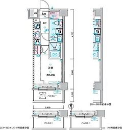GENOVIA谷塚 1Kの間取図画像