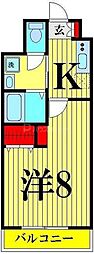NK氷川マンション 1Kの間取図画像