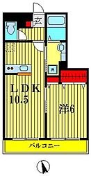 レガーロ 1LDKの間取図画像