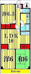 コスモポート草加 3LDKの間取図画像