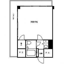伊勢佐木町セントラルヒルズ 1Kの間取図画像
