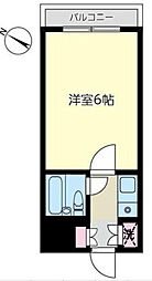 伊勢佐木町セントラルヒルズ 1Kの間取図画像