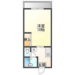あかり 1Kの間取図画像