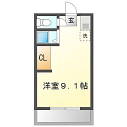コーポマイプレス ワンルームの間取図画像