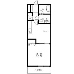 アステラス・モア 1DKの間取図画像