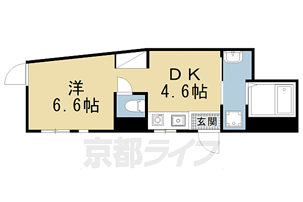 ビオス京都西陣アヤナス 202｜京都府京都市上京区樋之口町(賃貸マンション1DK・2階・30.39㎡)の写真 その2