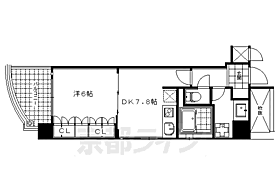 京都府京都市中京区円福寺町（賃貸マンション1DK・6階・37.70㎡） その2