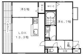 京都府京都市中京区二条新町（賃貸マンション2LDK・3階・56.85㎡） その2