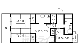 エホー北山 1階3LDKの間取り