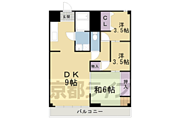 クラスカ西陣 2階3LDKの間取り
