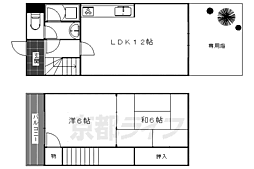 叡山電鉄叡山本線 三宅八幡駅 徒歩9分の賃貸マンション 2階2LDKの間取り