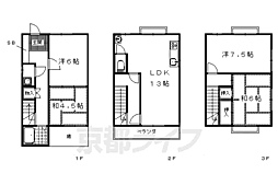 衣笠高橋町貸家 4LDKの間取り