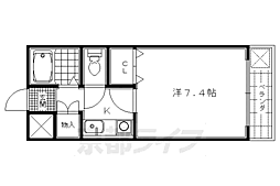 ジュノー雅 3階1Kの間取り