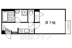 シャーメゾン和 2階1Kの間取り