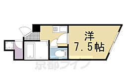 メルシーメゾネット今出川 5階1Kの間取り