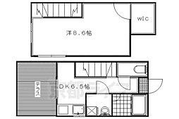 叡山電鉄叡山本線 修学院駅 徒歩9分の賃貸アパート 1階1DKの間取り