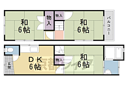 京都市営烏丸線 北山駅 徒歩11分の賃貸一戸建て 3DKの間取り