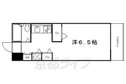 京都地下鉄東西線 東山駅 徒歩8分の賃貸マンション 5階1Kの間取り
