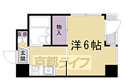 叡山電鉄叡山本線 茶山・京都芸術大学駅 徒歩10分の賃貸マンション 4階1Kの間取り