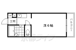 京阪本線 出町柳駅 徒歩28分の賃貸マンション 3階1Kの間取り