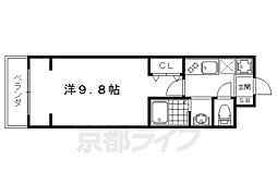 ＫＣＣフラット鞍馬口 1階1Kの間取り