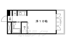 デミ洛北 6階1Kの間取り