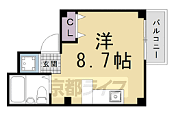 ＳＵＲ　ＲＡＰＰＯＲＴ 3階ワンルームの間取り