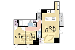 ＳＴＡＮＤＺ京都二条 6階2LDKの間取り