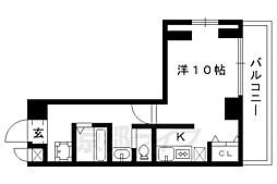 Ｎｏｒｄｅｎ　Ｂｅｒｇ 4階ワンルームの間取り