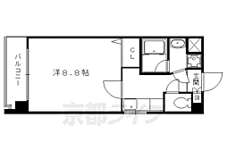 プラネシア星の子京都御所 1Kの間取図画像