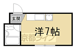 コーポ林 ワンルームの間取図画像