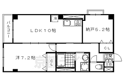キャトル荒神 1LDKの間取図画像