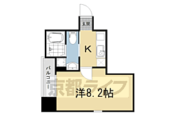 グランドーリア西院 1Kの間取図画像