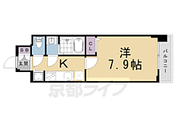 ファステート京都洛南エリーゼ 1Kの間取図画像