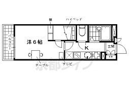 レオパレスプレミエエトワール 1Kの間取図画像