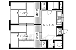 第二晴風荘 2DKの間取図画像
