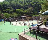 西山公園　ジャブジャブ池まで2700m 無料で利用できます