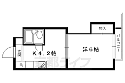 カサペルダーニョ 1Kの間取図画像