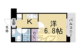 グランドパレス西大路 1Kの間取図画像