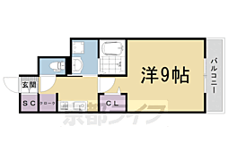 ストーリーズうずまさ 1Kの間取図画像