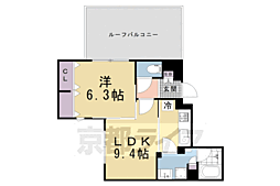 THE RESIDENCE御車道 1LDKの間取図画像