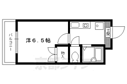 ス・プレール北野 1Kの間取図画像