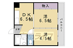 メーゾンヴィオレット 2DKの間取図画像