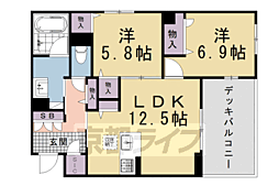 シャーメゾン 清風 2LDKの間取図画像