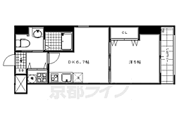 グランドジャルダン 1DKの間取図画像