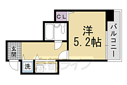 ライオンズマンション東洞院 1Kの間取図画像