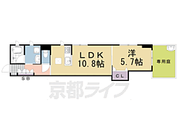 シュエットE 1LDKの間取図画像